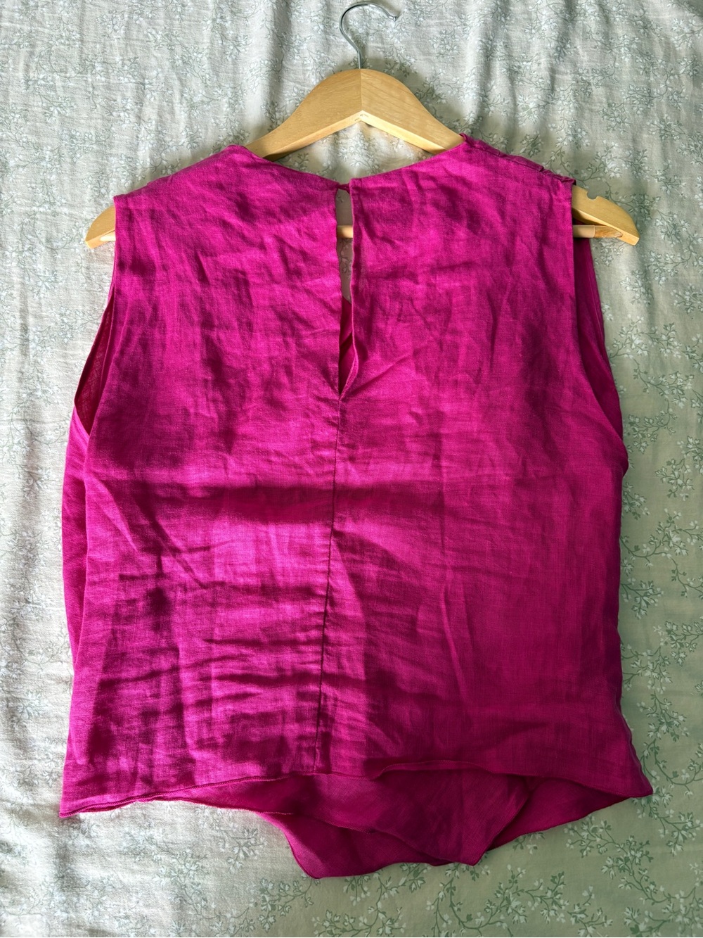 Massimo Dutti Sleeveless Wrap-Style Women’s Top in Fuchsia Pink - Picture 5 of 7